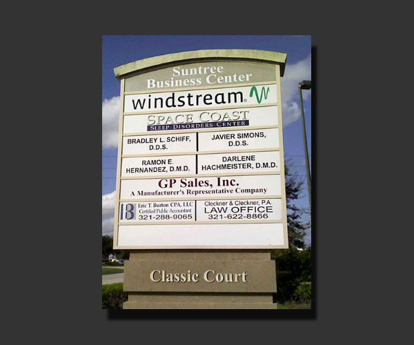 Tenant Signage at entrance